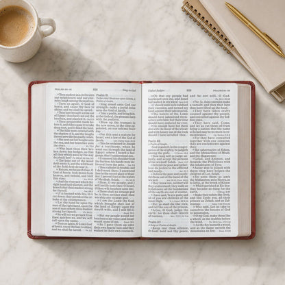 Personalized KJV Giant Print Reference Bible, Custom Bible Name Engraved, King James Version, Christian & Baptism Gift for Men or Women - Religious Books - Aylev