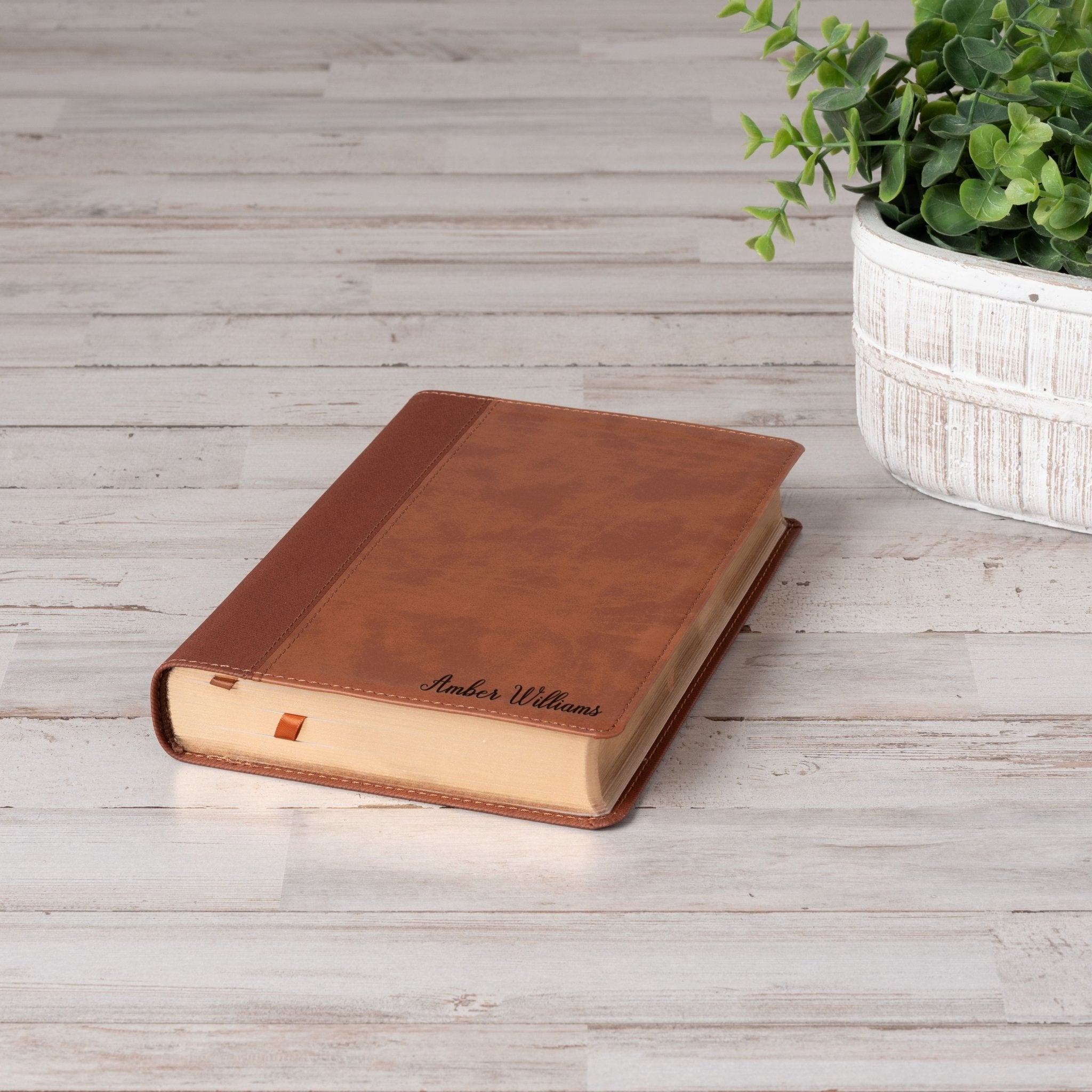 Personalized NIV Bible with Name Engraved, Large Print Personal Size Bible, Custom Engraved Name, New International Version, Baptism Gifts - Religious Books - Aylev