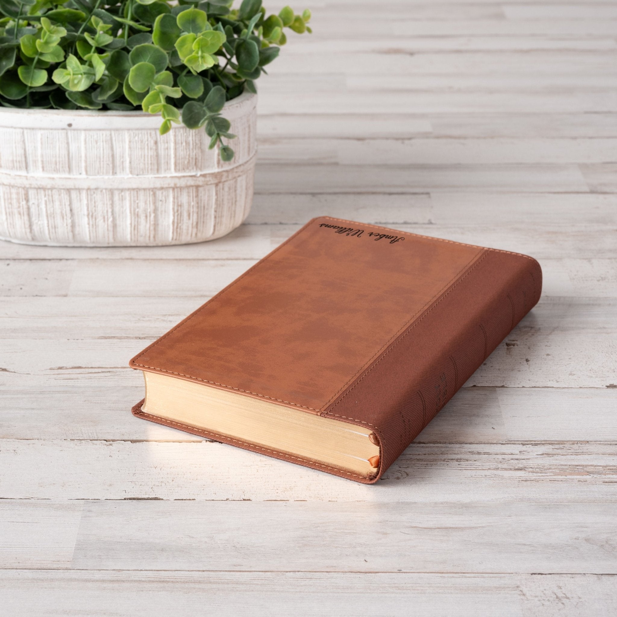 Personalized NIV Bible with Name Engraved, Large Print Personal Size Bible, Custom Engraved Name, New International Version, Baptism Gifts - Religious Books - Aylev