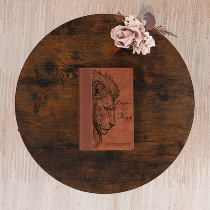 Personalized NIV Large Print Bible, Custom Engraved Name, Daughter of a King Lion Design, Christian Gift, Baptism Gift, Bible Gifts for Her - Religious Books - Aylev