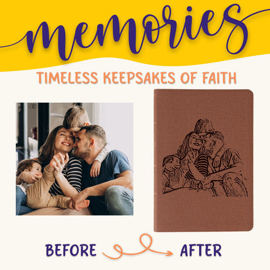 Personalized NASB Thineline Passaggio Bible, Your Photo Engraved, New American Standard Custom Engraved Bible, Christian Gifts, Baptism Gift