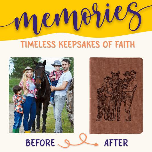 Personalized NASB Thineline Passaggio Bible, Your Photo Engraved, New American Standard Custom Engraved Bible, Christian Gifts, Baptism Gift