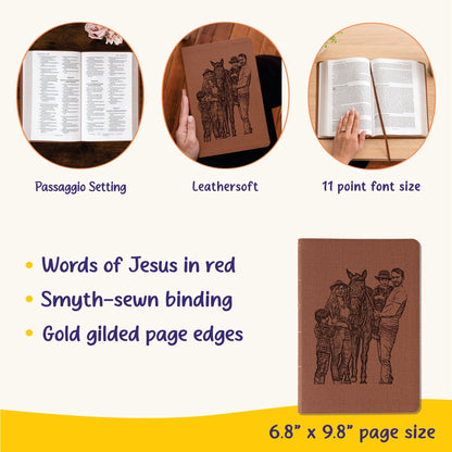Personalized NASB Thinline Passaggio Bible, Your Photo Engraved, New American Standard Custom Engraved Bible, Christian Gifts, Baptism Gift - Religious Books - Aylev