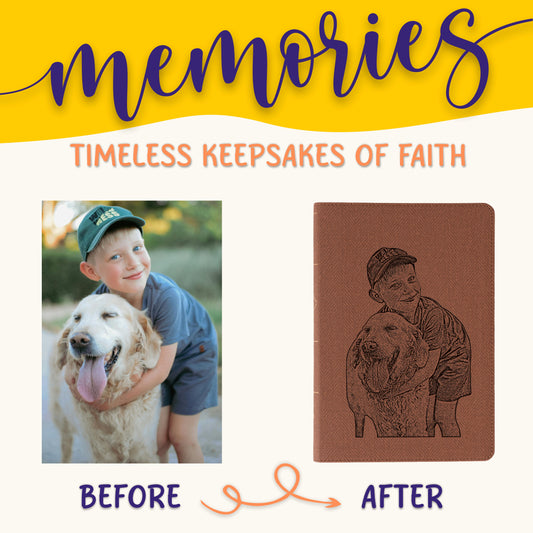 Personalized NASB Thineline Passaggio Bible, Your Photo Engraved, New American Standard Custom Engraved Bible, Christian Gifts, Baptism Gift