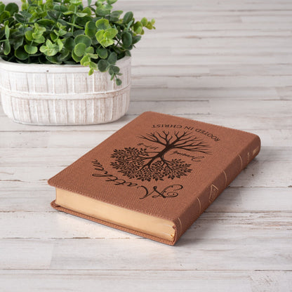 Personalized NASB Thinline Bible, Custom Engraved Name, Rooted in Christ Tree Design, Christian Gift, Baptism Gift, Gift for Him or Her - Religious Books - Aylev