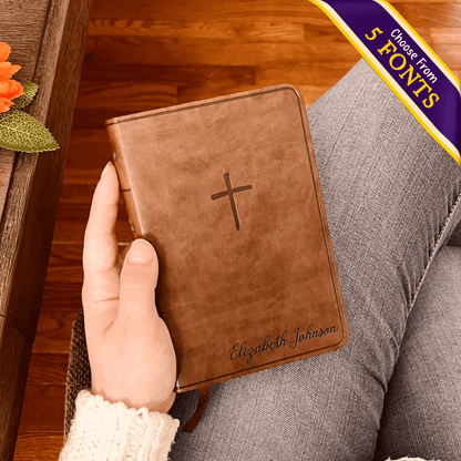 Personalized KJV Bible with Name Engraved, Compact Holy Bible, Custom Bible Name Engraved, King James Version Bible, Christian Gifts Baptism Gifts - Religious Books - Aylev