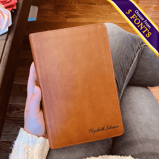 Personalized ESV/RVR English-Spanish Bilingual Bible – Custom Engraved Name | Christian Gift - Religious Books - Aylev