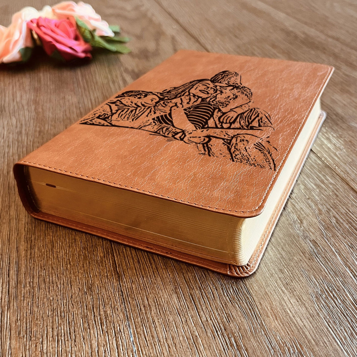 Personalized ESV/RVR 1960 Bible, Photo Engraved Cover, English/Spanish Bilingual Bible, Christian Gift, Baptism Gifts, Custom Engraved Bible - Religious Books - Aylev
