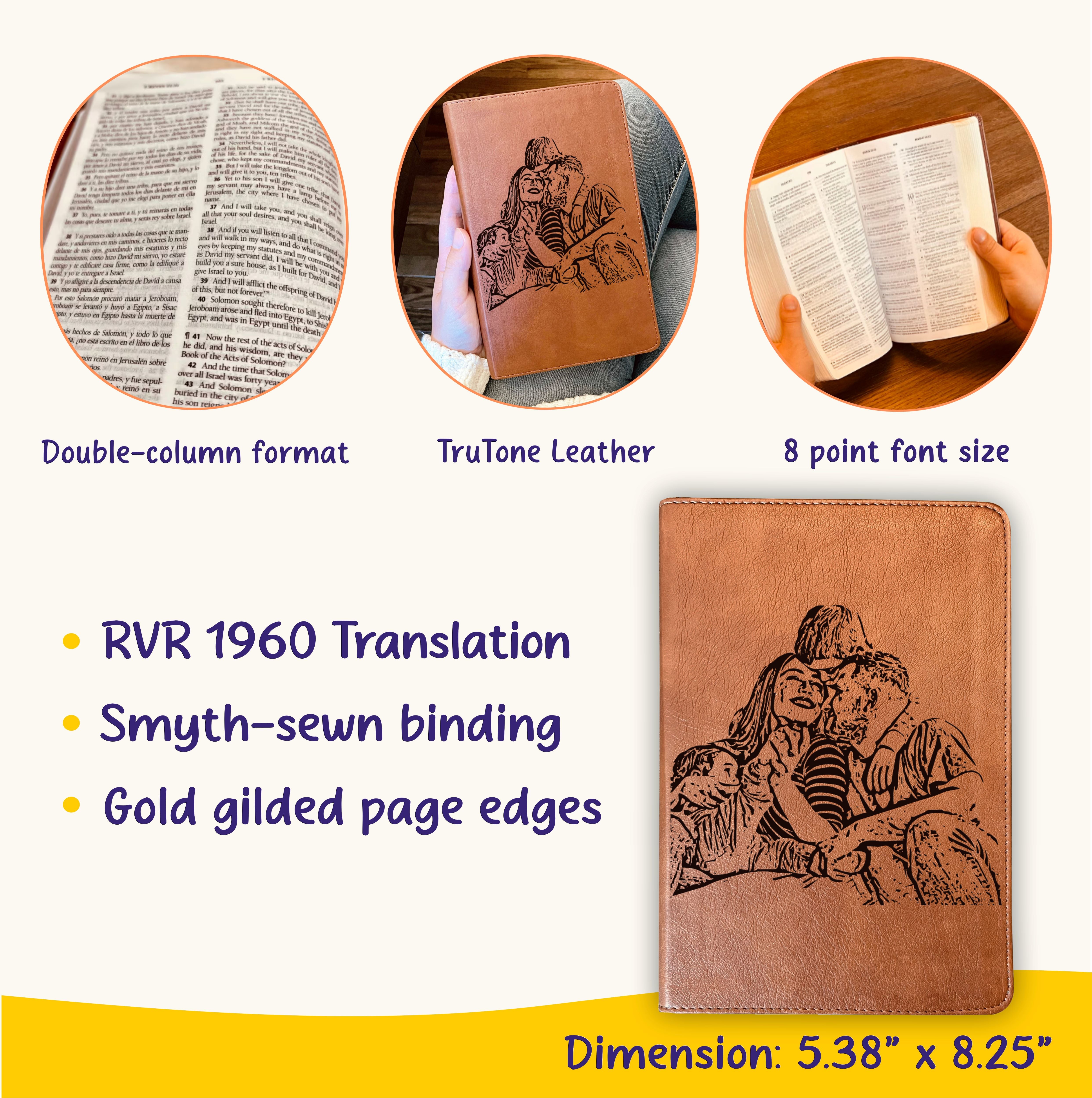 Personalized Bible for Men, ESV RVR Bilingual Bible, Custom Bible for Men Name Engraved, Christian Gift, Bibles for men, Bible gifts for men