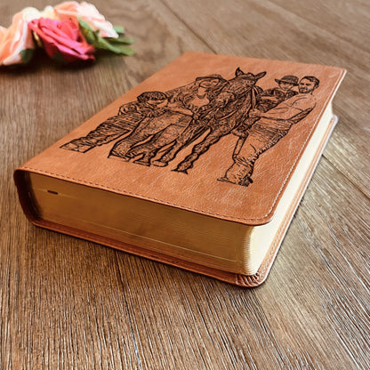 Personalized ESV/RVR 1960 Bible, Photo Engraved Cover, English/Spanish Bilingual Bible, Christian Gift, Baptism Gifts, Custom Engraved Bible - Religious Books - Aylev