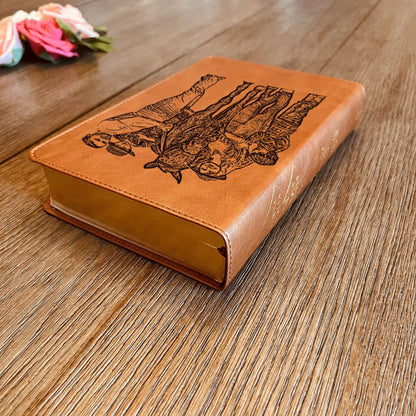 Personalized ESV/RVR 1960 Bible, Photo Engraved Cover, English/Spanish Bilingual Bible, Christian Gift, Baptism Gifts, Custom Engraved Bible - Religious Books - Aylev