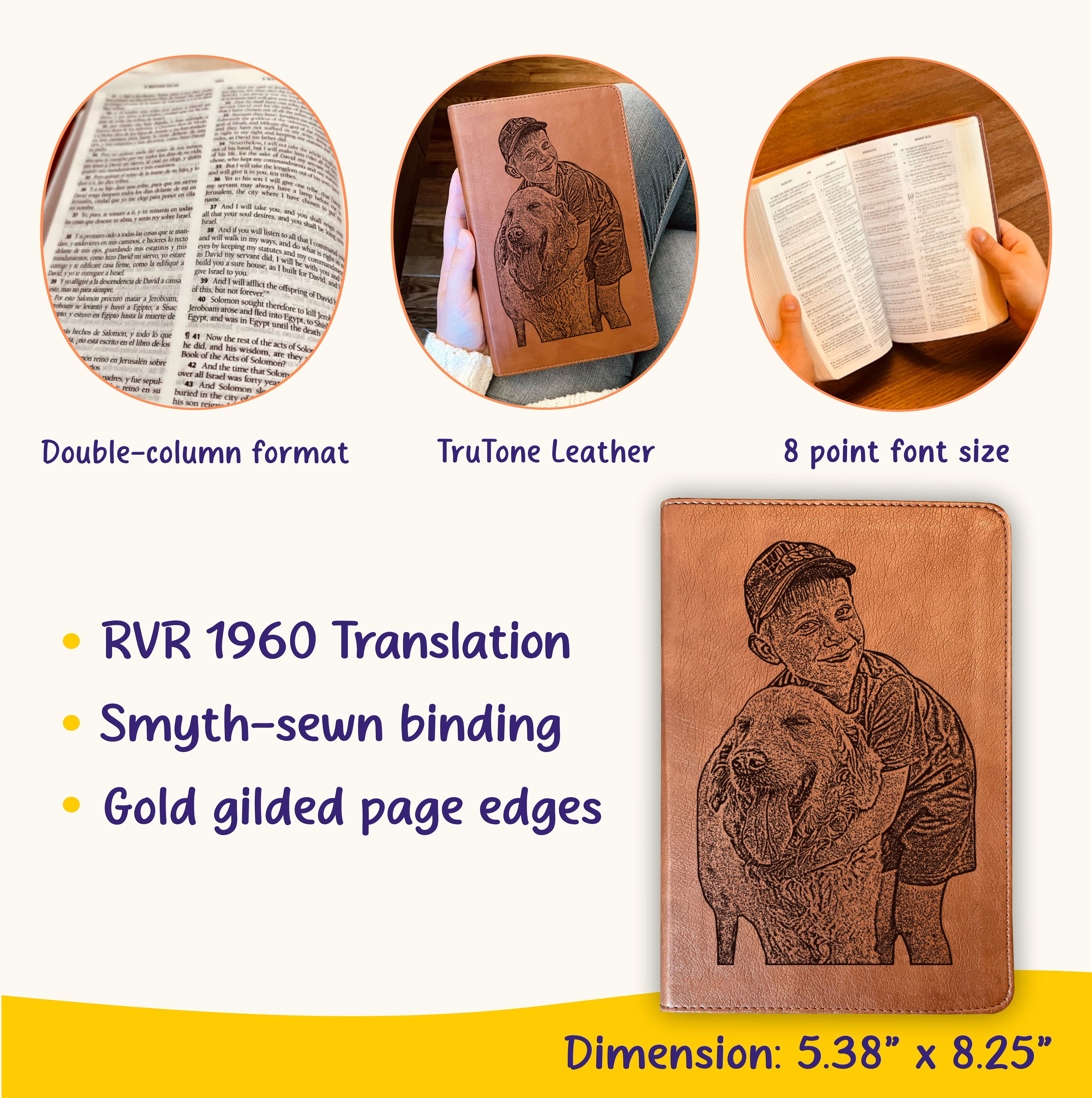 Personalized Bible for Men, ESV RVR Bilingual Bible, Custom Bible for Men Name Engraved, Christian Gift, Bibles for men, Bible gifts for men