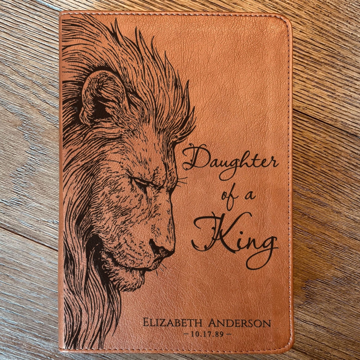 Personalized ESV RVR Bilingual Bible, Daughter of a King Lion Design, Custom Engraved Name, Christian Gift, Baptism Gift, Bible Gift for Her - Religious Books - Aylev