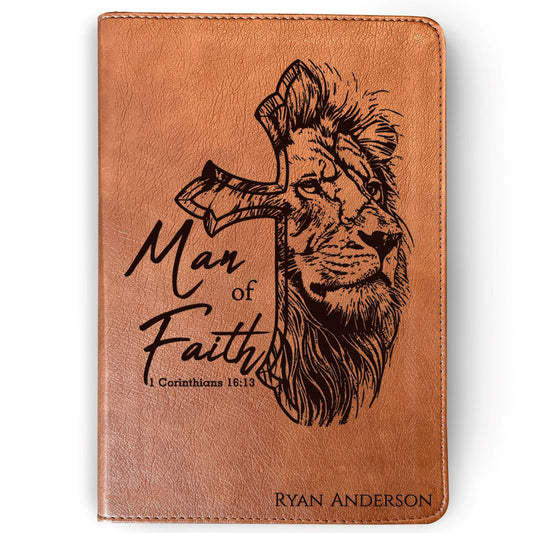 Personalized Bible for Men, Custom ESV RVR Bible, Bilingual English Spanish Bible, Name Engraved, Christian Gift, Gift for Him Bible for Men