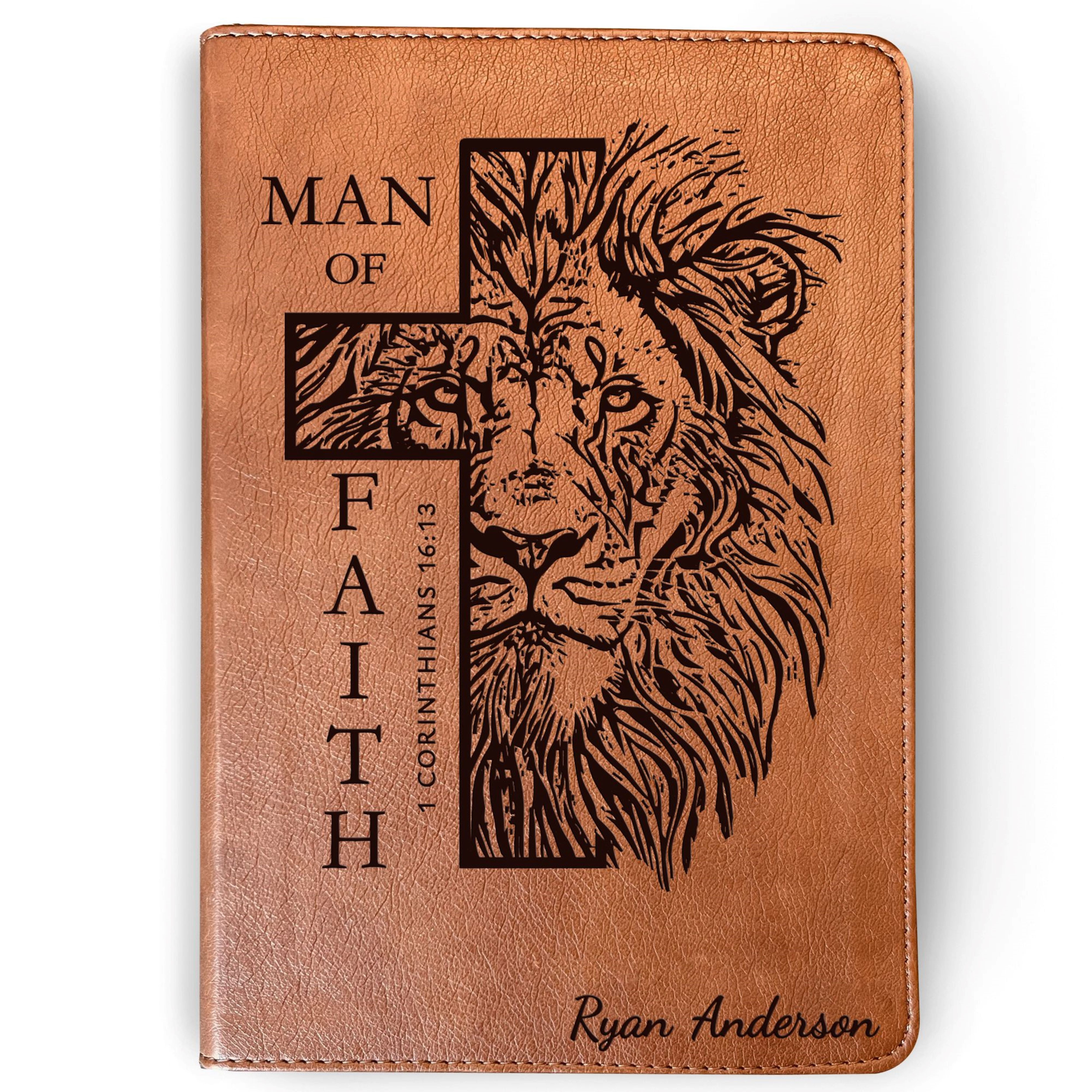 Personalized Bible for Men, Custom ESV RVR Bible, Bilingual English Spanish Bible, Name Engraved, Christian Gift, Gift for Him Bible for Men