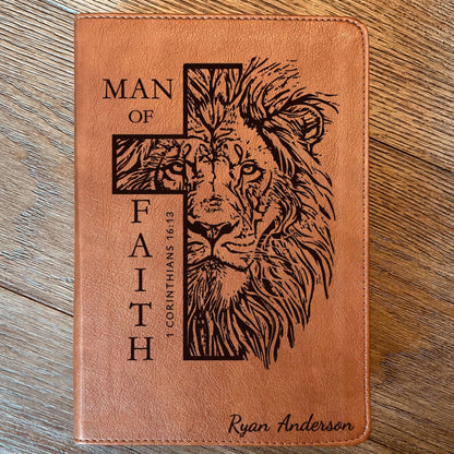 Personalized Bible for Men, Custom ESV RVR Bible, Bilingual English Spanish Bible, Name Engraved, Christian Gift, Gift for Him Bible for Men - Religious Books - Aylev