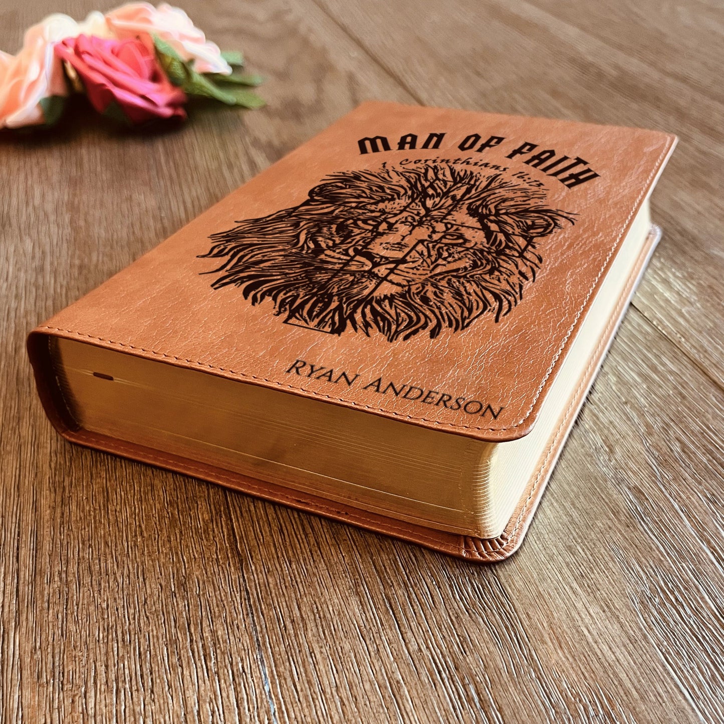 Personalized Bible for Men, Custom ESV RVR Bible, Bilingual English Spanish Bible, Name Engraved, Christian Gift, Gift for Him Bible for Men