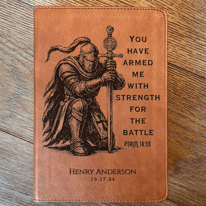 Personalized Bible for Men, ESV RVR Bilingual Bible, Custom Bible Engraved Name, Knight Warrior Design, Christian Gift, Bible Gifts for Him - Religious Books - Aylev