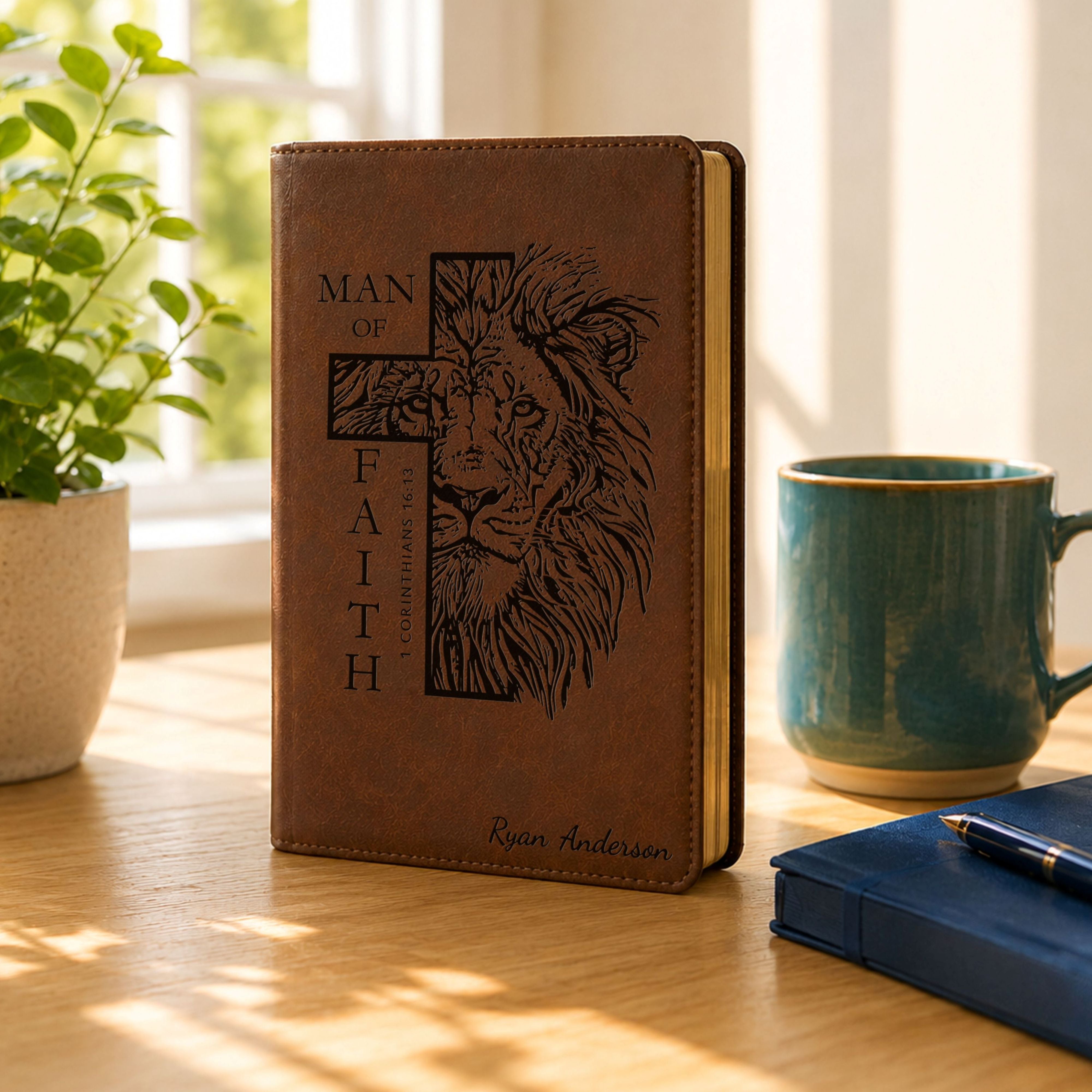 Personalized NLT Super Giant Print Bible, Custom Engraved Name, Filament Enabled New Living Translation, Christian Baptism & Wedding Gift