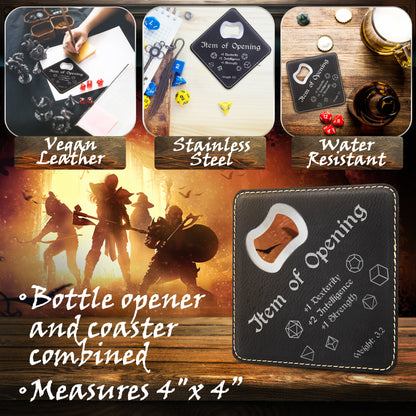 Dungeons and Dragons Item of Opening, DnD Coaster Bottle Opener, DnD Gift for Men, Dungeon Master Gift, DnD Stuff, D&D Gifts - Apparel & Accessories - Aylev