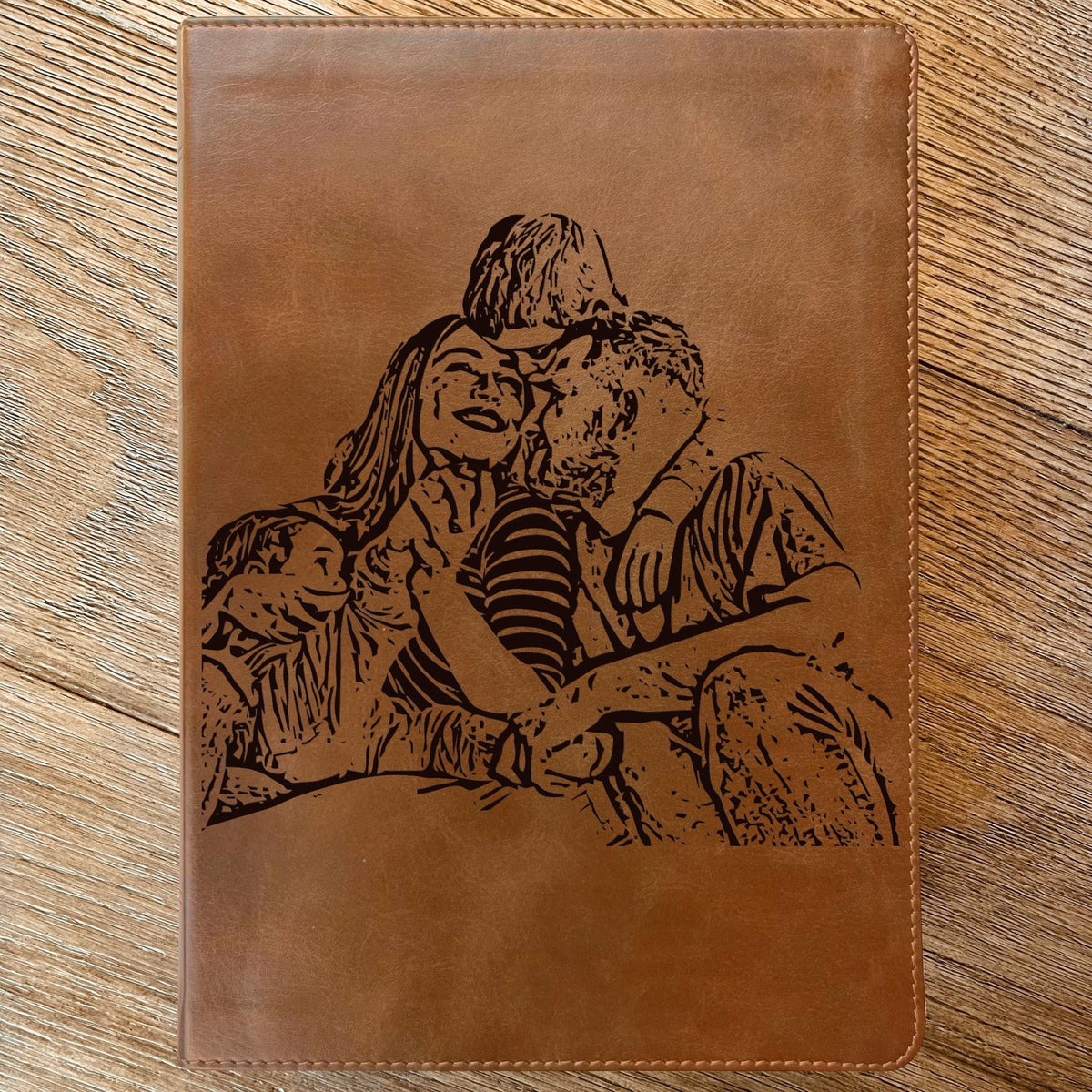 Personalized ESV Large Print Bible, Your Photo Engraved, English Standard Version, Custom Engraved Bible, Wedding, Baptism, Christian Gift - Religious Books - Aylev