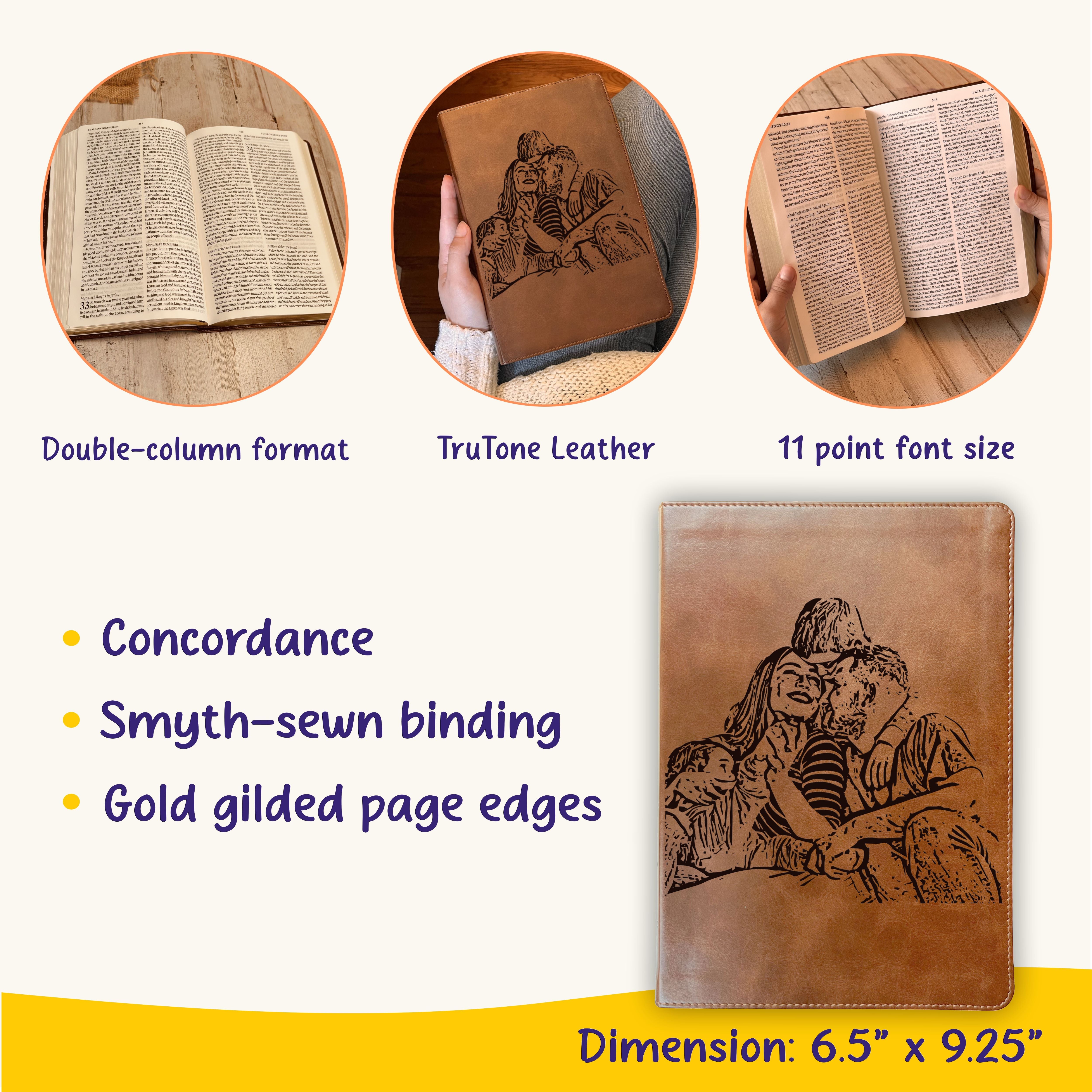 Personalized ESV Large Print Bible, Your Photo Engraved, English Standard Version, Custom Engraved Bible, Wedding, Baptism, Christian Gift
