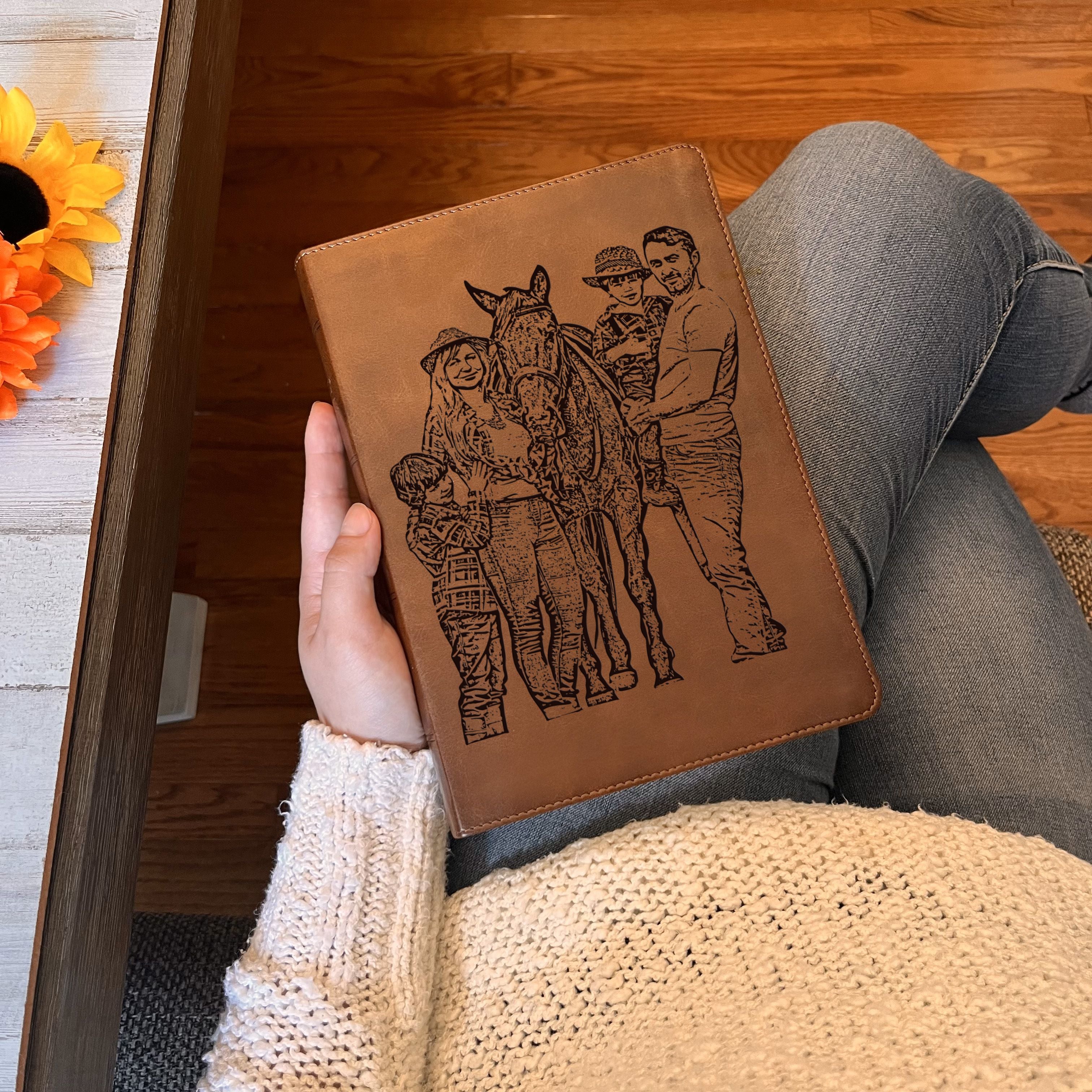 Personalized ESV Large Print Bible, Your Photo Engraved, English Standard Version, Custom Engraved Bible, Wedding, Baptism, Christian Gift