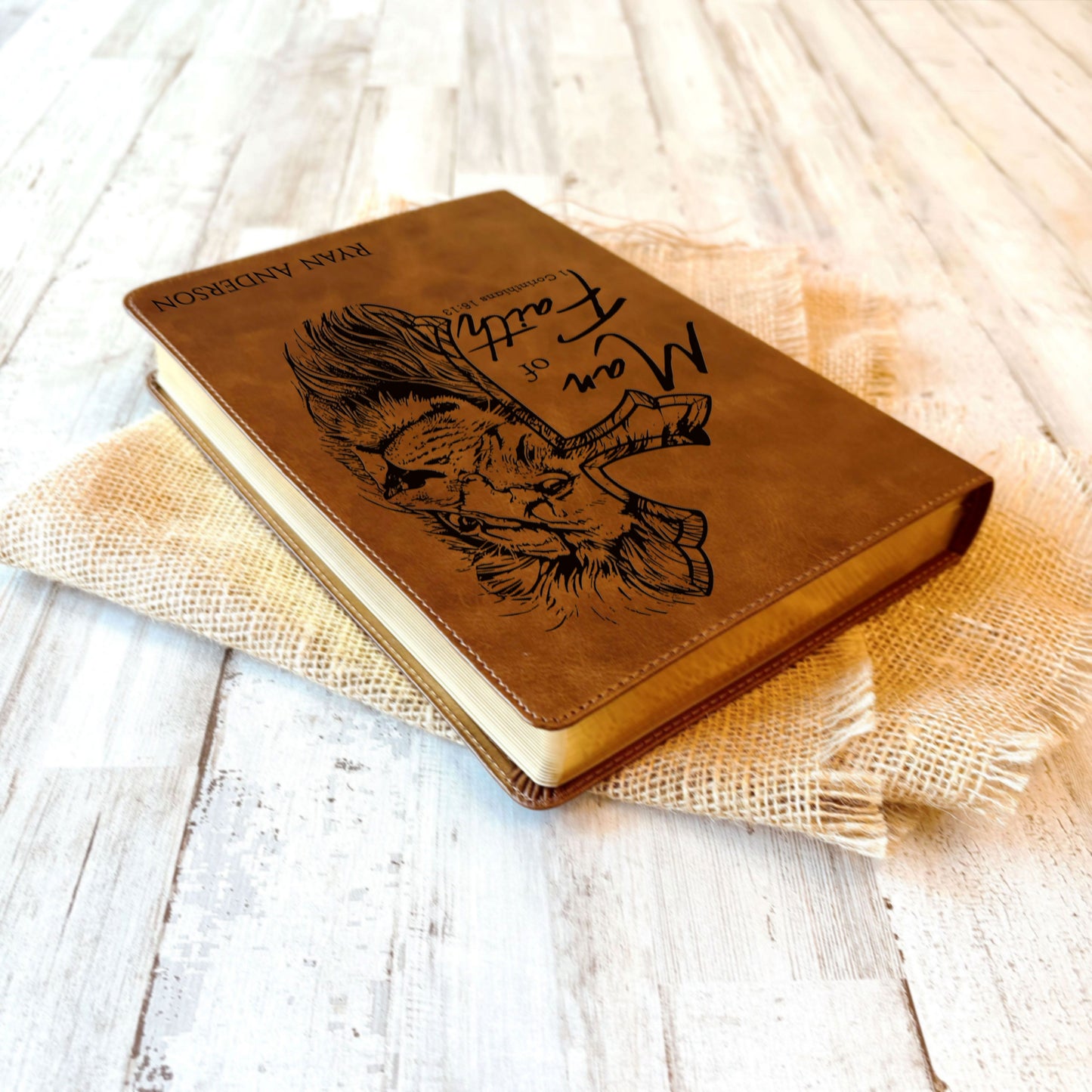 Personalized Bible for Men, ESV Large Print, Customized Bible for Men Name Engraved, English Standard Version Bibles for men bible gifts men