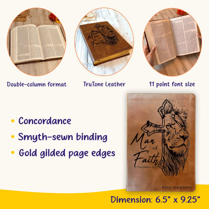 Personalized Bible for Men, ESV Large Print Bible, Customized Bible for Men Name Engraved, English Standard Version, Bibles for men, bible gifts for men - Religious Books - Aylev