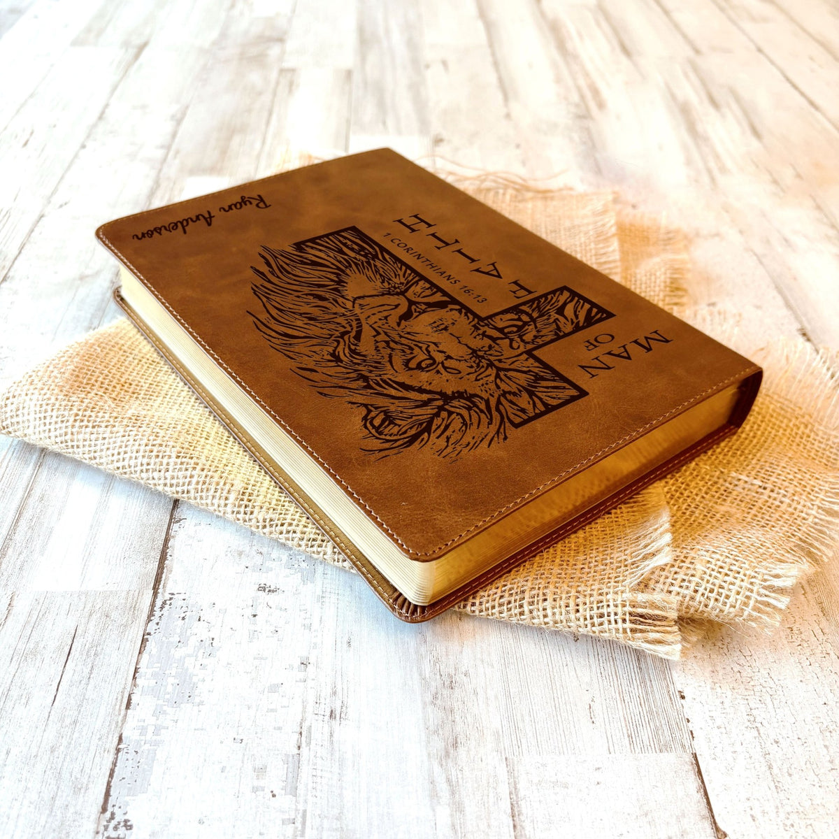Personalized Bible for Men, ESV Large Print Bible, Customized Bible for Men Name Engraved, English Standard Version, Bibles for men, bible gifts for men - Religious Books - Aylev