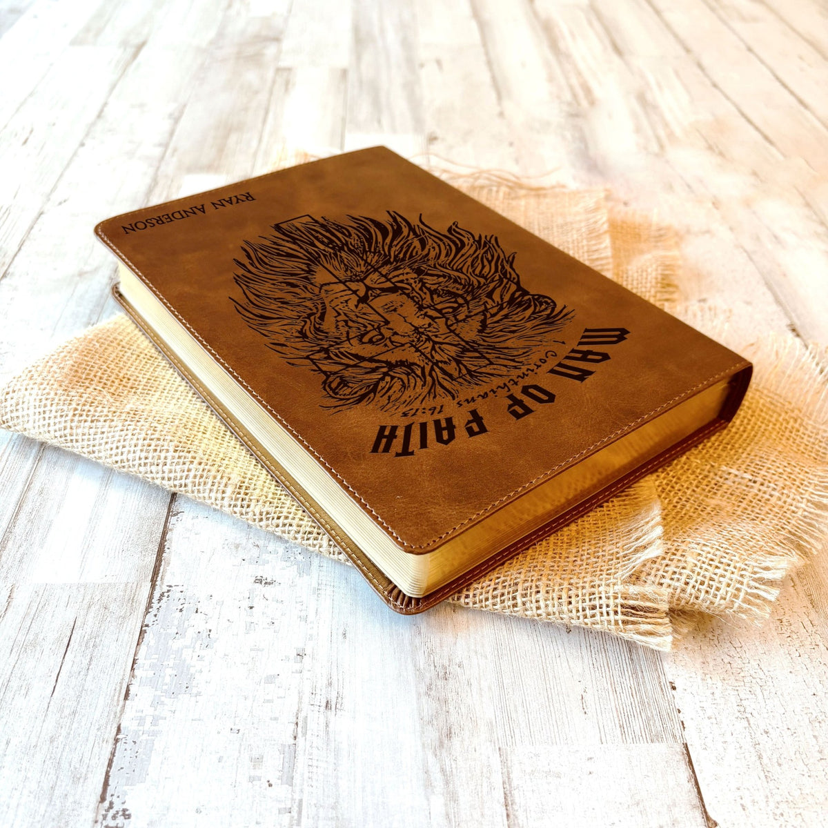 Personalized Bible for Men, ESV Large Print Bible, Customized Bible for Men Name Engraved, English Standard Version, Bibles for men, bible gifts for men - Religious Books - Aylev