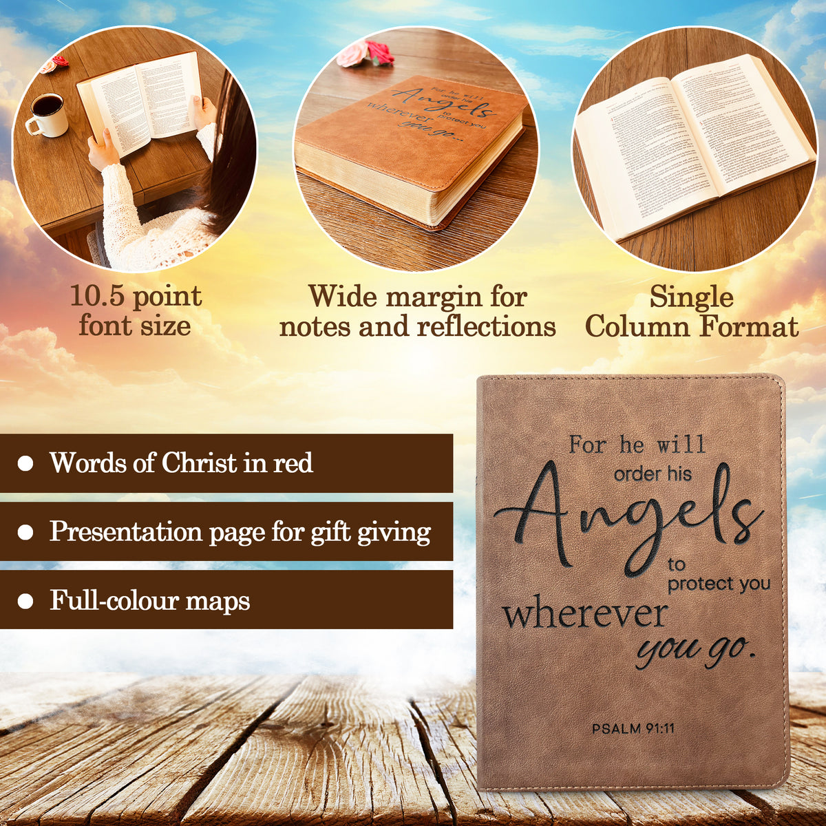 Custom KJV Bible, Wide - Margin Bible, Custom Bible Engraved King James Version, Christian Gifts, Baptism Gifts, KJV Bible Women Men - Religious Books - Aylev