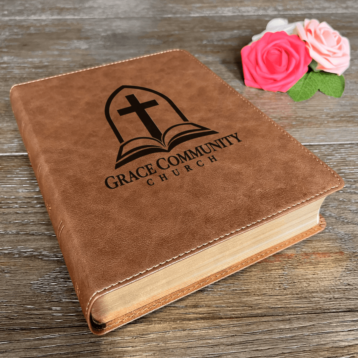 Personalized KJV Bible, Wide Margin, Your Photo Engraved, King James Version, Custom Engraved Bible, Christian Gifts, Baptism Gifts - Religious Books - Aylev