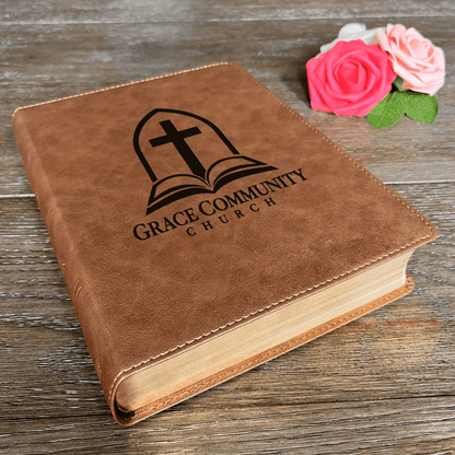 Personalized KJV Bible, Wide Margin, Your Photo Engraved, King James Version, Custom Engraved Bible, Christian Gifts, Baptism Gifts - Religious Books - Aylev