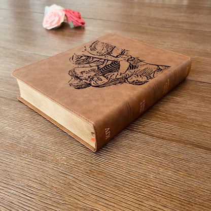 Personalized KJV Bible, Wide Margin, Your Photo Engraved, King James Version, Custom Engraved Bible, Christian Gifts, Baptism Gifts - Religious Books - Aylev