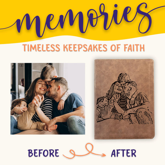Personalized KJV Bible, Wide Margin, Your Photo Engraved, King James Version, Custom Engraved Bible, Christian Gifts, Baptism Gifts
