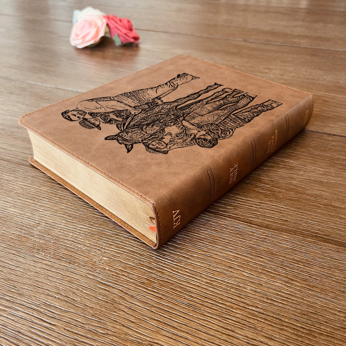 Personalized KJV Bible, Wide Margin, Your Photo Engraved, King James Version, Custom Engraved Bible, Christian Gifts, Baptism Gifts - Religious Books - Aylev