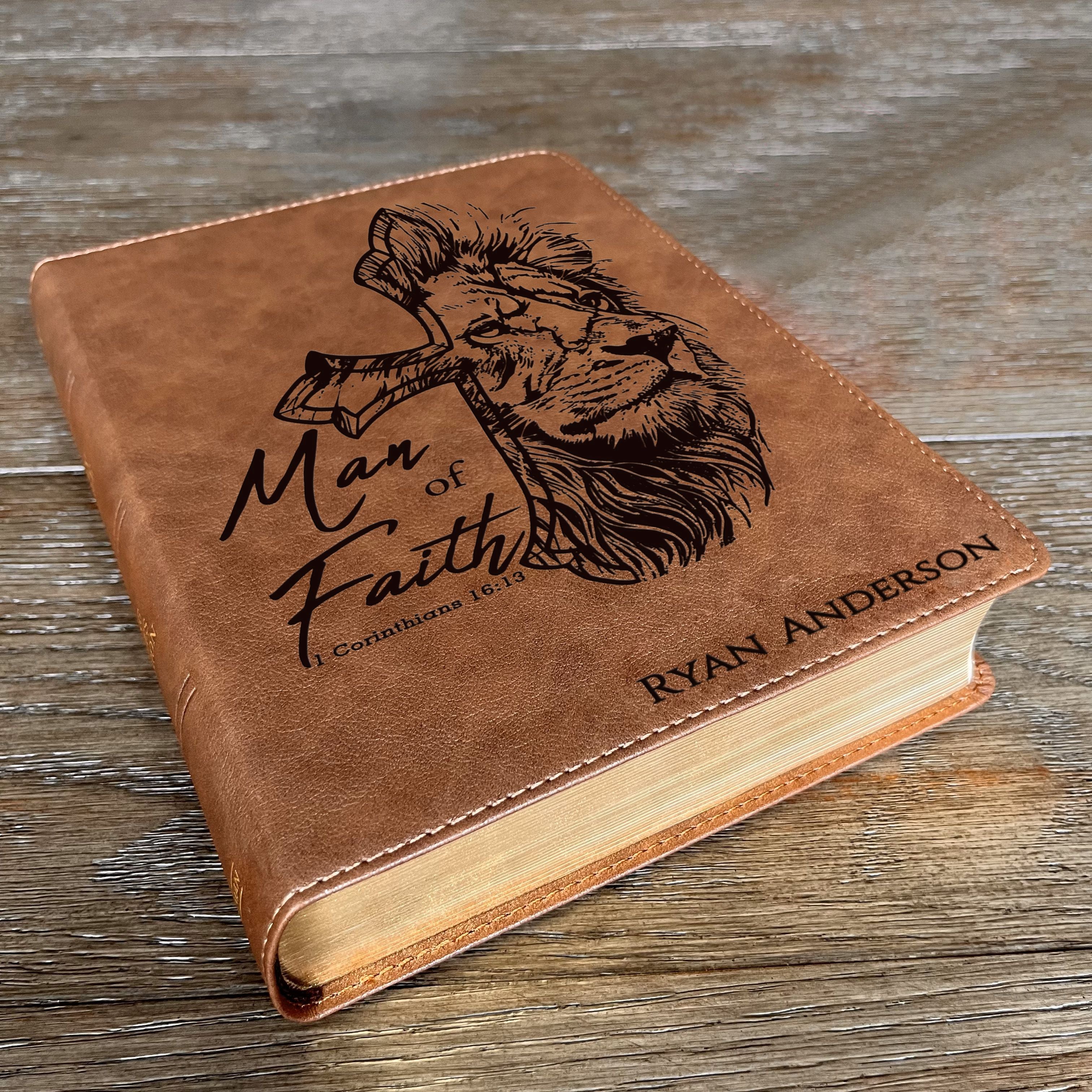 Personalized Bible for Men, KJV Wide-Margin, Customized Bible for Men Name Engraved, King James Version, Bibles for men, Bible gifts for men
