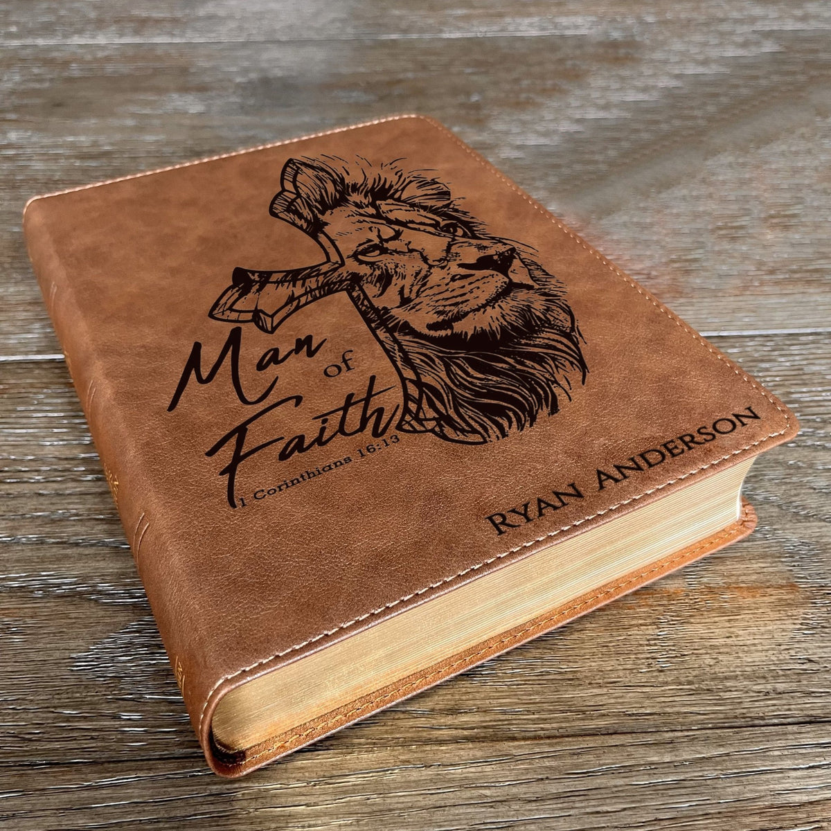 Personalized Bible for Men, KJV Wide - Margin, Customized Bible for Men Name Engraved, King James Version, Bibles for men, Bible gifts for men - Religious Books - Aylev