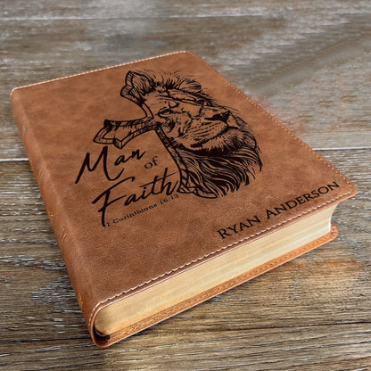 Personalized Bible for Men, KJV Wide - Margin, Customized Bible for Men Name Engraved, King James Version, Bibles for men, Bible gifts for men - Religious Books - Aylev