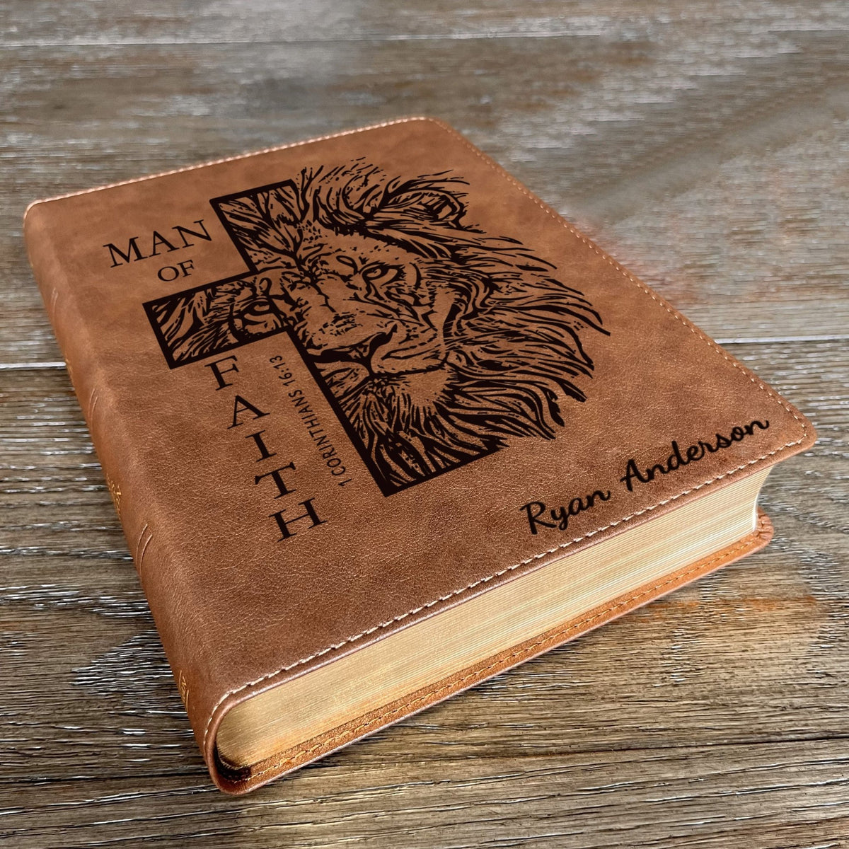Personalized Bible for Men, KJV Wide - Margin, Customized Bible for Men Name Engraved, King James Version, Bibles for men, Bible gifts for men - Religious Books - Aylev