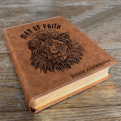 Personalized Bible for Men, KJV Wide - Margin, Customized Bible for Men Name Engraved, King James Version, Bibles for men, Bible gifts for men - Religious Books - Aylev