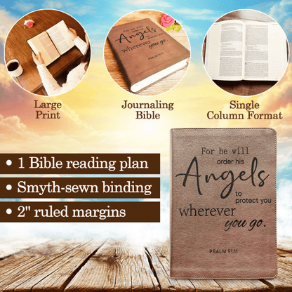 Personalized ESV Bible: Create Your Own Custom Engraved Design with a Designer, Large Print Journaling English Standard Holy Bible - Religious Books - Aylev