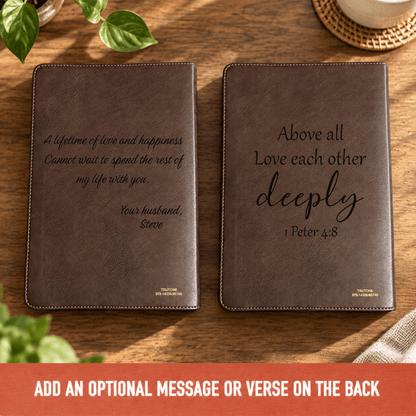 Personalized ESV Journaling Bible, Custom Engraved Acrostic Name with Verse Reference, Lion Design, Christian Bible Gift for Him - Religious Books - Aylev