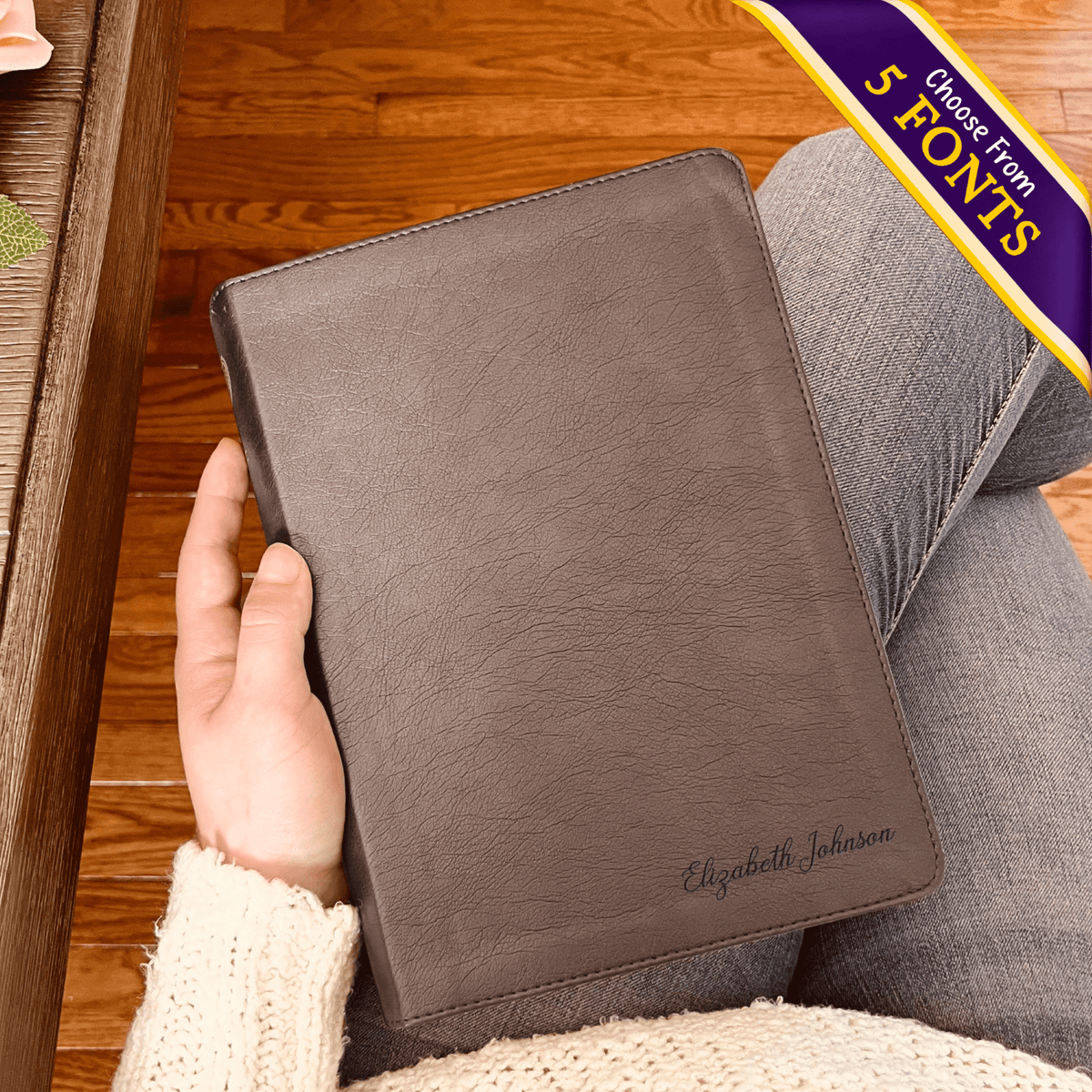 Personalized ESV Bible, ESV Journaling Bible, Custom Engraved Name, English Standard Version, Christian Gifts, Bible Name Engraved - Religious Books - Aylev