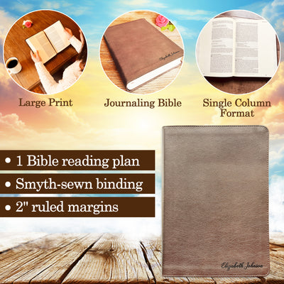 Personalized ESV Bible | ESV Journaling Bible | Custom Engraved Name | English Standard Version Christian Gifts Bible Name Engraved