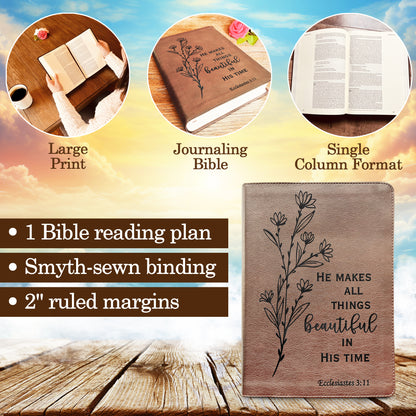 Custom ESV Bible, ESV Journaling Bible, Custom Engraved English Standard Version, Christian Gifts, Baptism Gifts, ESV Bible Women - Religious Books - Aylev