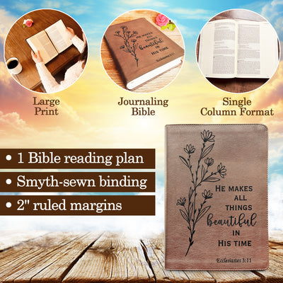Personalized ESV Bible | ESV Journaling Bible | Custom Engraved English Standard Version Christian Gifts Baptism Gifts ESV Bible Women