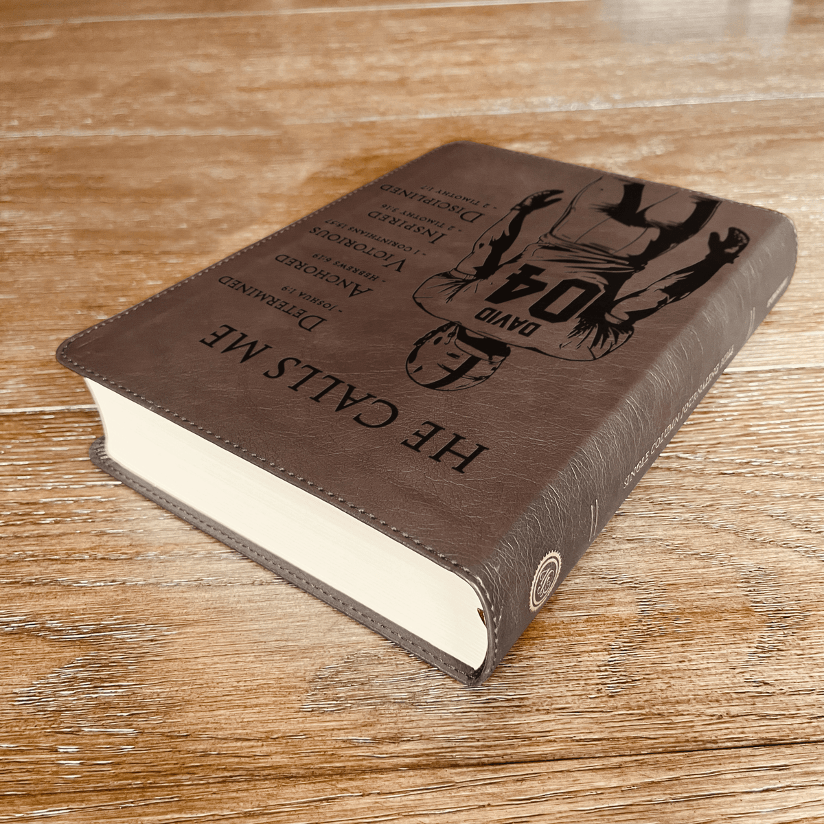Personalized ESV Journaling Bible, Custom Engraved Acrostic Name with Verse Reference, Christian Sports Gift for Football Players - Religious Books - Aylev