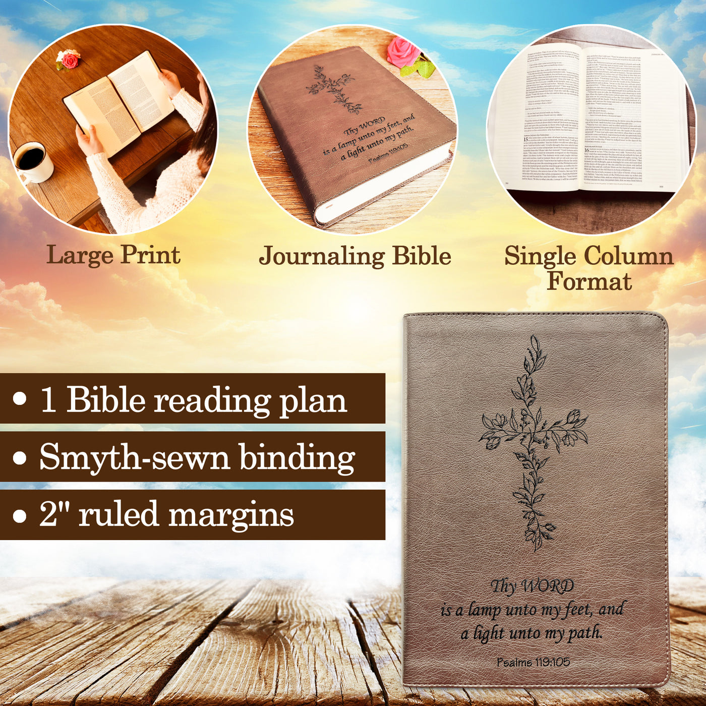 Custom ESV Bible | ESV Journaling Bible | Custom Engraved English Standard Version Christian Gifts Baptism Gifts ESV Bible Women